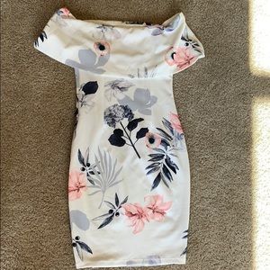 White floral dress